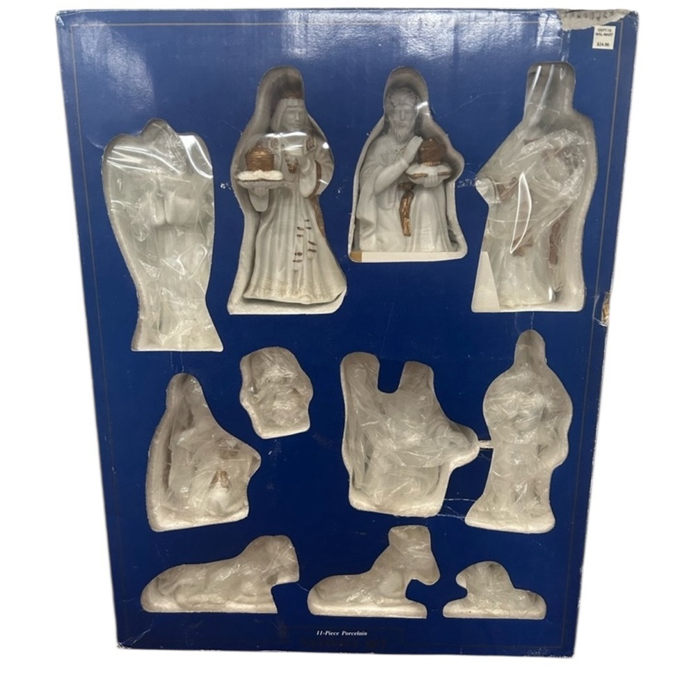 Vintage Nativity Set - 11 Piece Porcelain